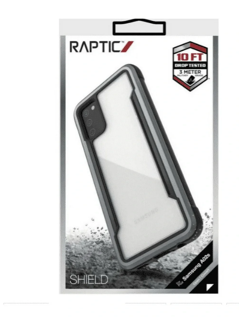Shield Protective Case for Samsung A02s - Black & Clear